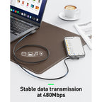 BENFEI 429BK-3M 3m Right Angle USB-C to USB-C Nylon Braided Cable(ELEBEN429BK3M) - 6