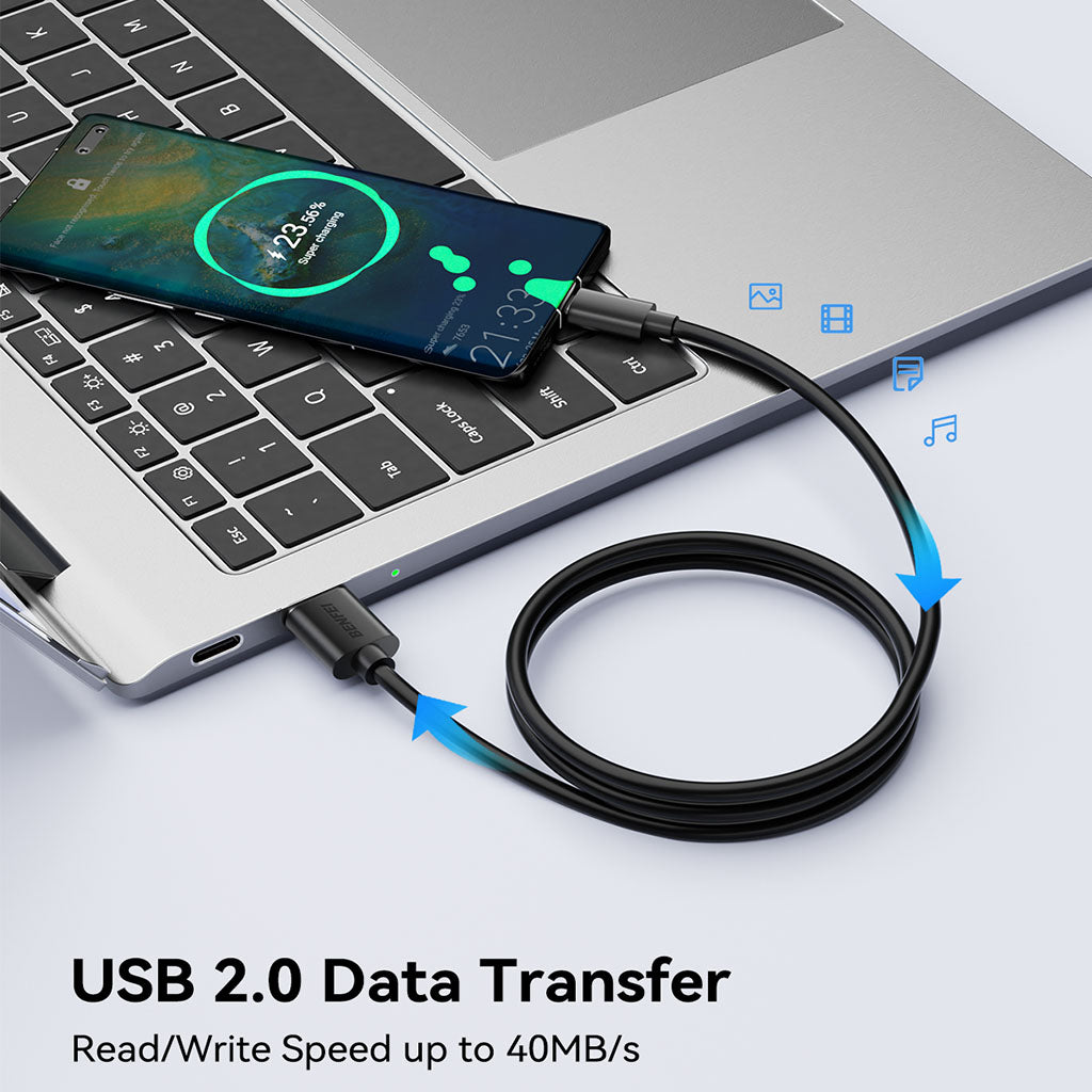 BENFEI 436BK-0.5M 0.5m USB 2.0 Male to Micro USB Data Cable(ELEBEN436BK0-5M) - 2