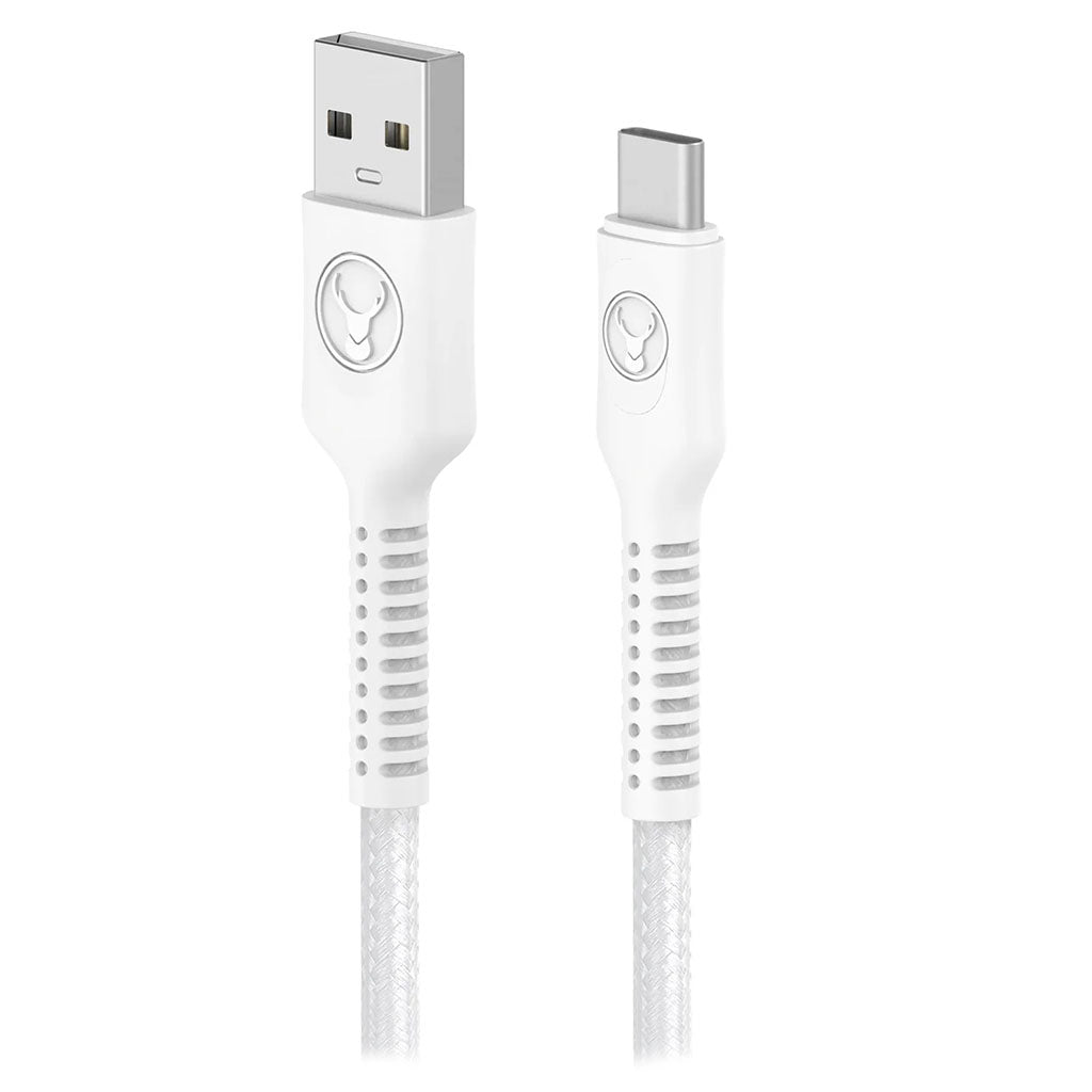 Bonelk 2m Long-Life Easy-Grip USB-A to USB-C Cable - White(ELK-05034-R) - 1