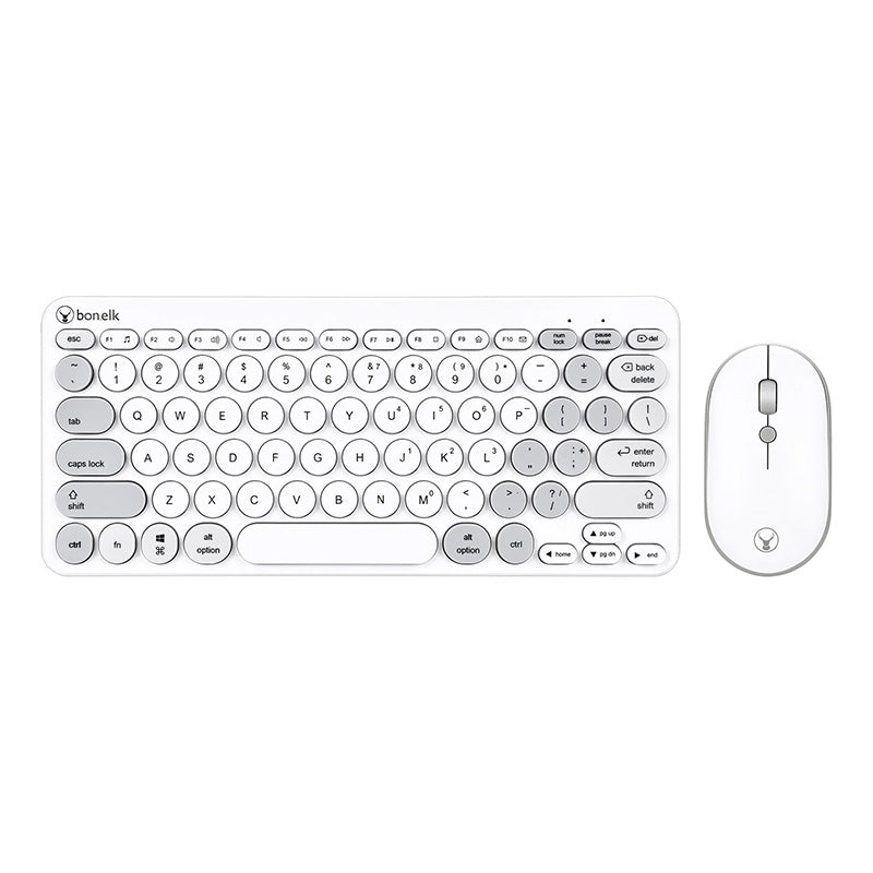 Bonelk KM-383 Wireless Compact Keyboard and Mouse Combo - White(ELK-61020-R) - 1