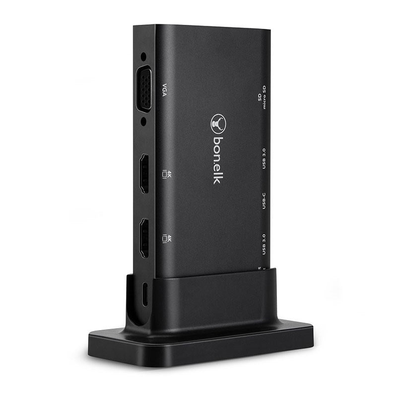 Bonelk Long-Life 9 in 1 USB-C Multiport Desktop Hub - Black(ELK-80031-R) - 1