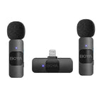 Boya BY-V2 Dual Wireless Lavalier Microphone for iPhone iPad(BY-V2) - 2