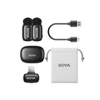 BOYA Mini 2 Dual Wireless Microphone Lightning w/ Charging Case - Black(BOYA-MINI-2-03-BLK) - 3