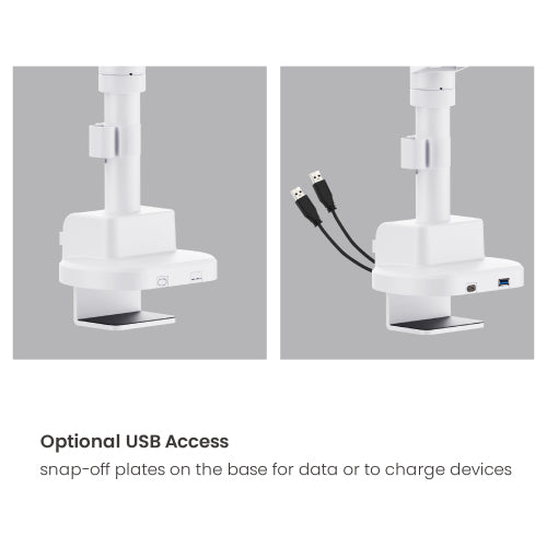 Brateck Heavy Duty Gas Spring Monitor Arm Mount with USB Ports - 24"-57"(LDT92-C012UCP-B) - 6