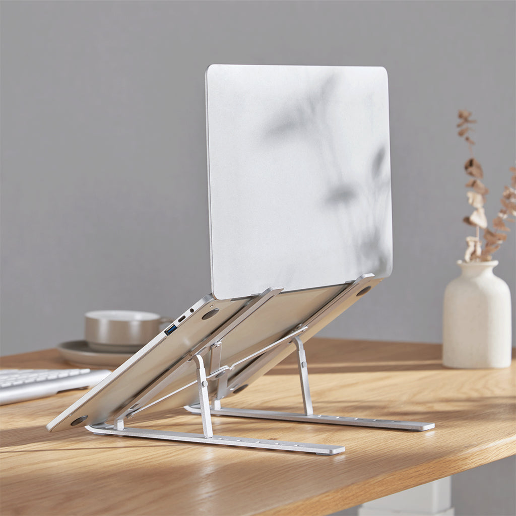 Brateck Portable 6-Level Adjustable Aluminum Laptop Riser - 11"-15" (Silver)(LPS03-3-03) - 2