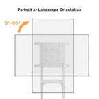 Brateck Rotating Mobile Stand for Interactive Display(TTV11-46TW-WH) - 2