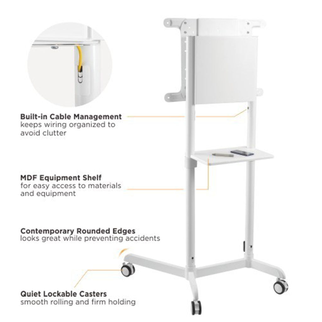 Brateck Rotating Mobile Stand for Interactive Display(TTV11-46TW-WH) - 5