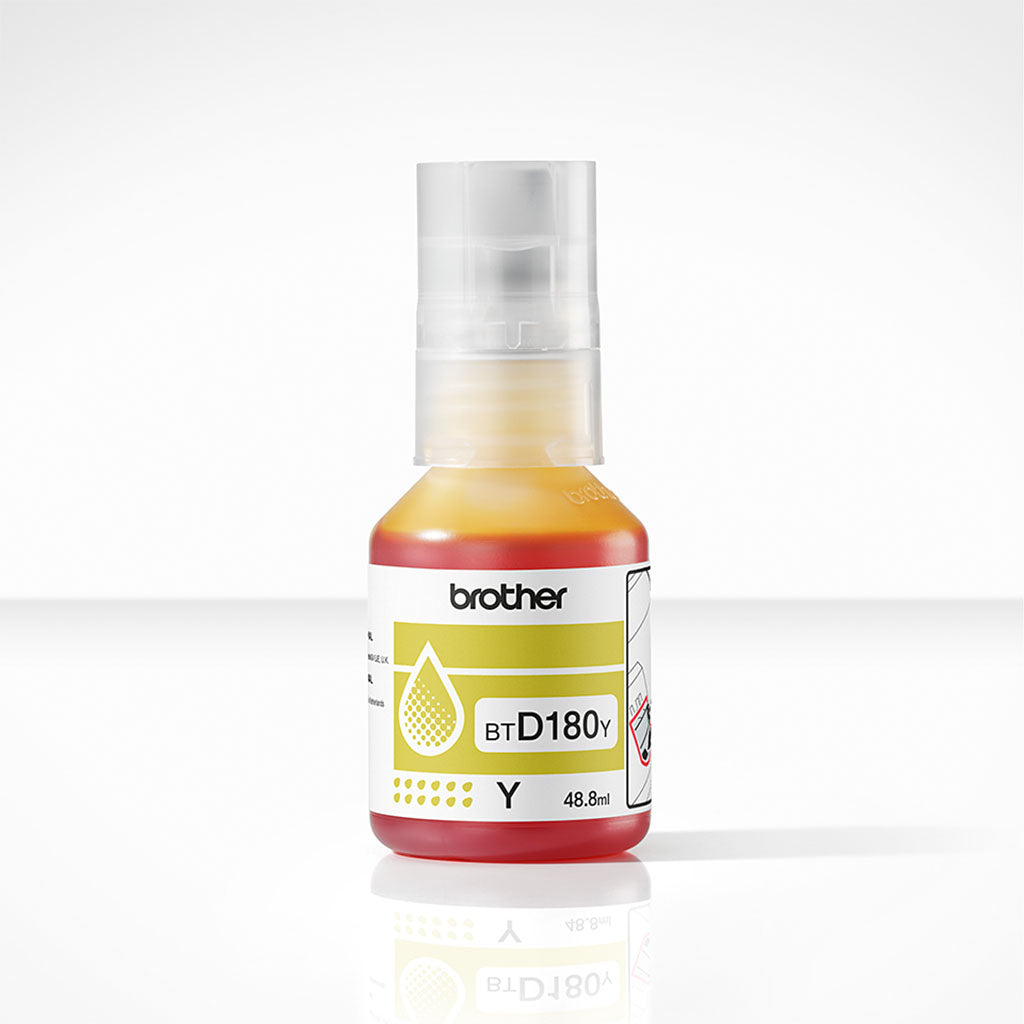 Brother BTD180BK High-Yield Colour Ink Bottle - Yellow(BTD180Y) - 2