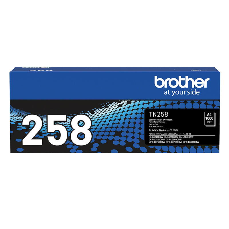 Brother TN-258BK Black Standard Yield Toner Cartridge(TN-258BK) - 1