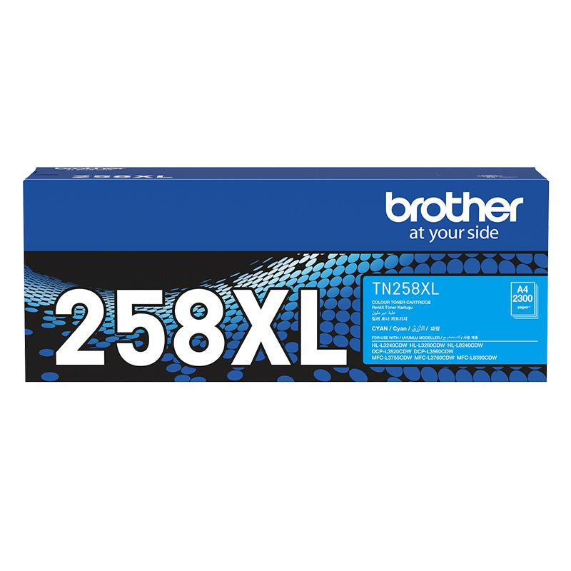 Brother TN-258XLC Cyan High Yield Toner Cartridge(TN-258XLC) - 1