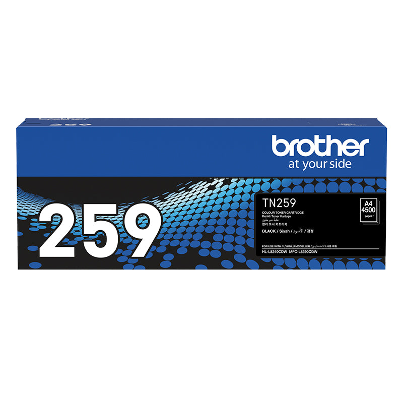 Brother TN-259BK Black High Yield Toner Cartridge(TN-259BK) - 1