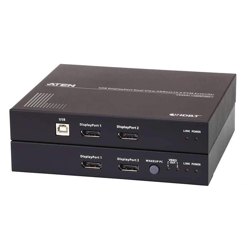 ATEN CE924 USB DisplayPort Dual View HDBaseT 2.0 KVM Extender(CE924-AT-U) - 1