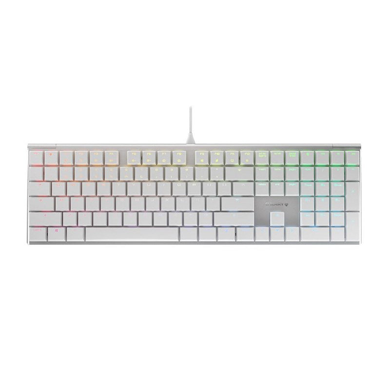 Cherry MX 10.0 RGB White Mechanical Gaming Keyboard - Cherry MX Low Profile Red(G8A-25000LYAEU-1) - 1