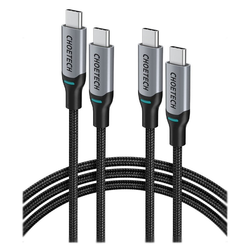Choetech 1.8m USB-C Male to USB-C Male Braided Cable - 2 Pack(MIX00073) - 1
