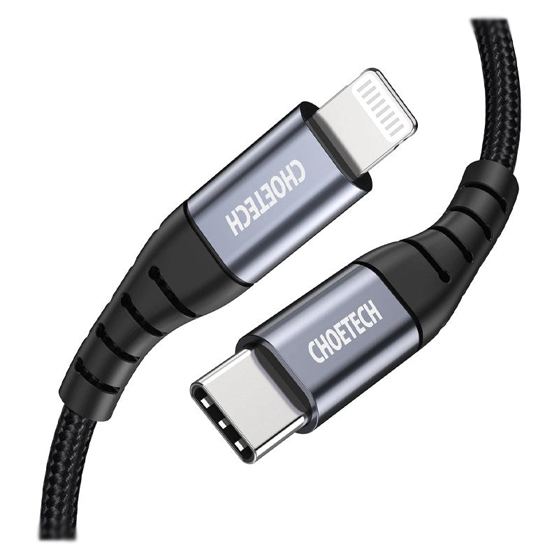 Choetech 2m USB-C to Lightning Nylon Braided Cable - M/M(IP0041) - 1