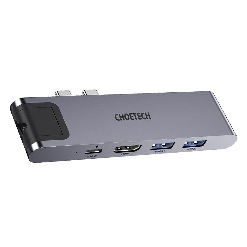 Choetech 7-in-2 Multiport USB-C Adapter Hub with 100W PD for MacBook(HUB-M24) - 1