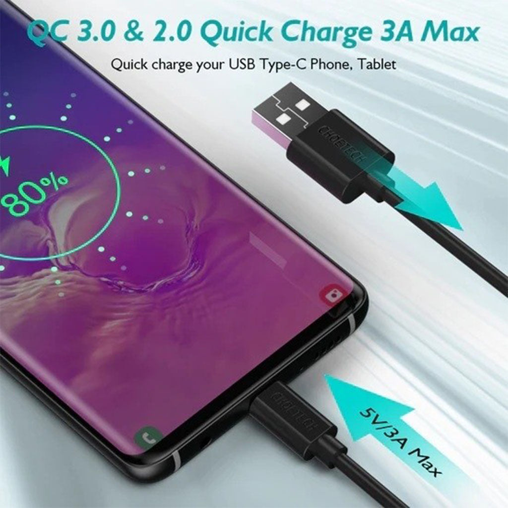 Choetech AC0003-V4 2m USB-A to USB-C Fast Charging Cable(ELECHOAC0003V4) - 3