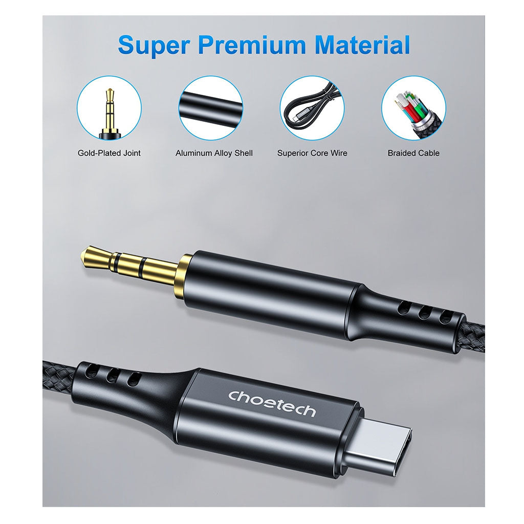 Choetech AUX006 1m Type-C to 3.5mm Audio Cable(ELECHOAUX006) - 5