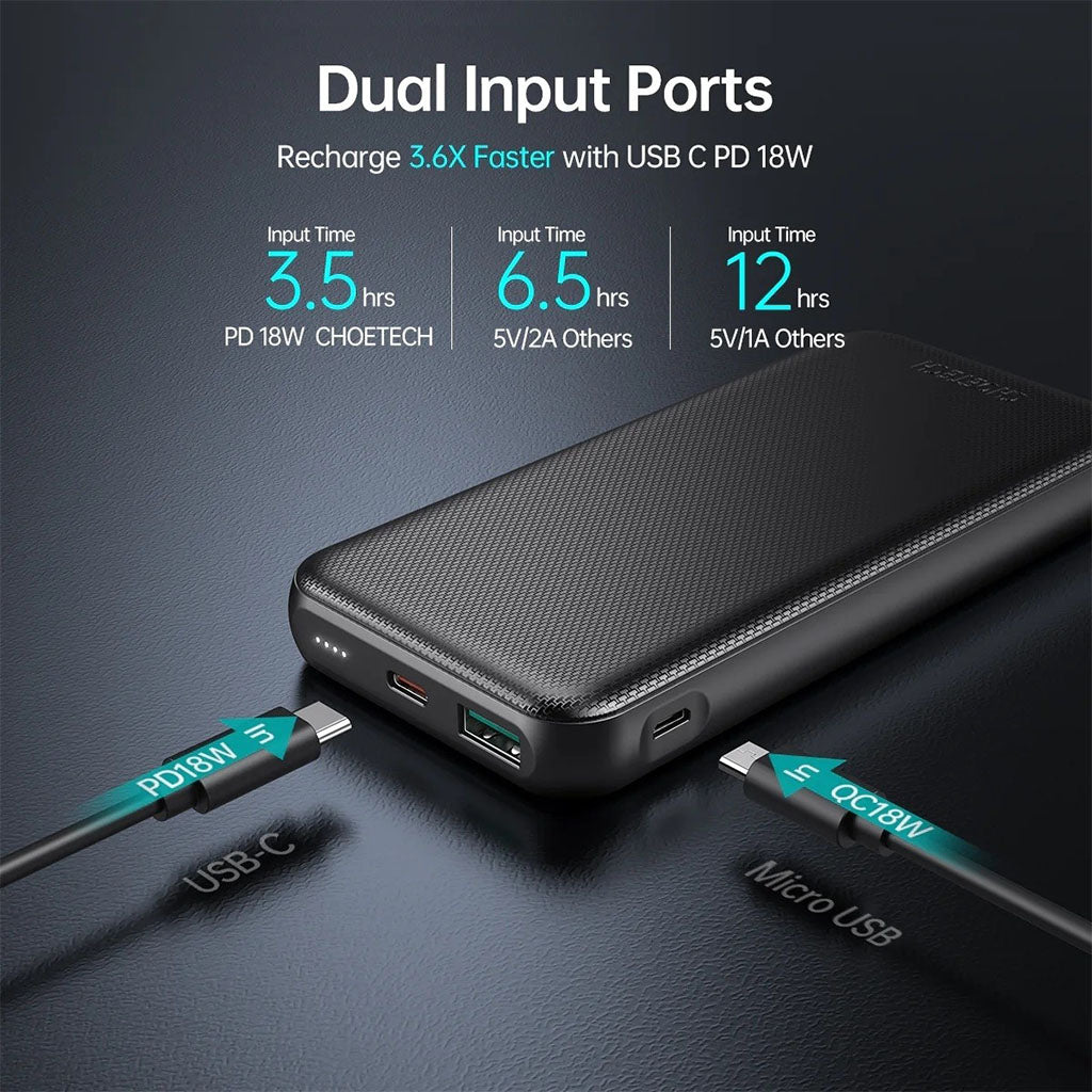 Choetech B627 10000mAh 18W PD Power Bank(ELECHOB627) - 9
