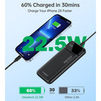 Choetech B728 10000mAh 22.5W PD Power Bank w/ Digital Display(ELECHOB728) - 9