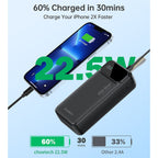 Choetech B730 30000mAh 22.5W PD Power Bank w/ Digital Display(ELECHOB730) - 5