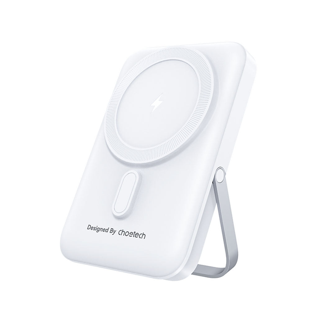 Choetech B743-WH 10000mAh 20W PD Magnetic Power Bank w/ Holder - White(ELECHOB743WH) - 1