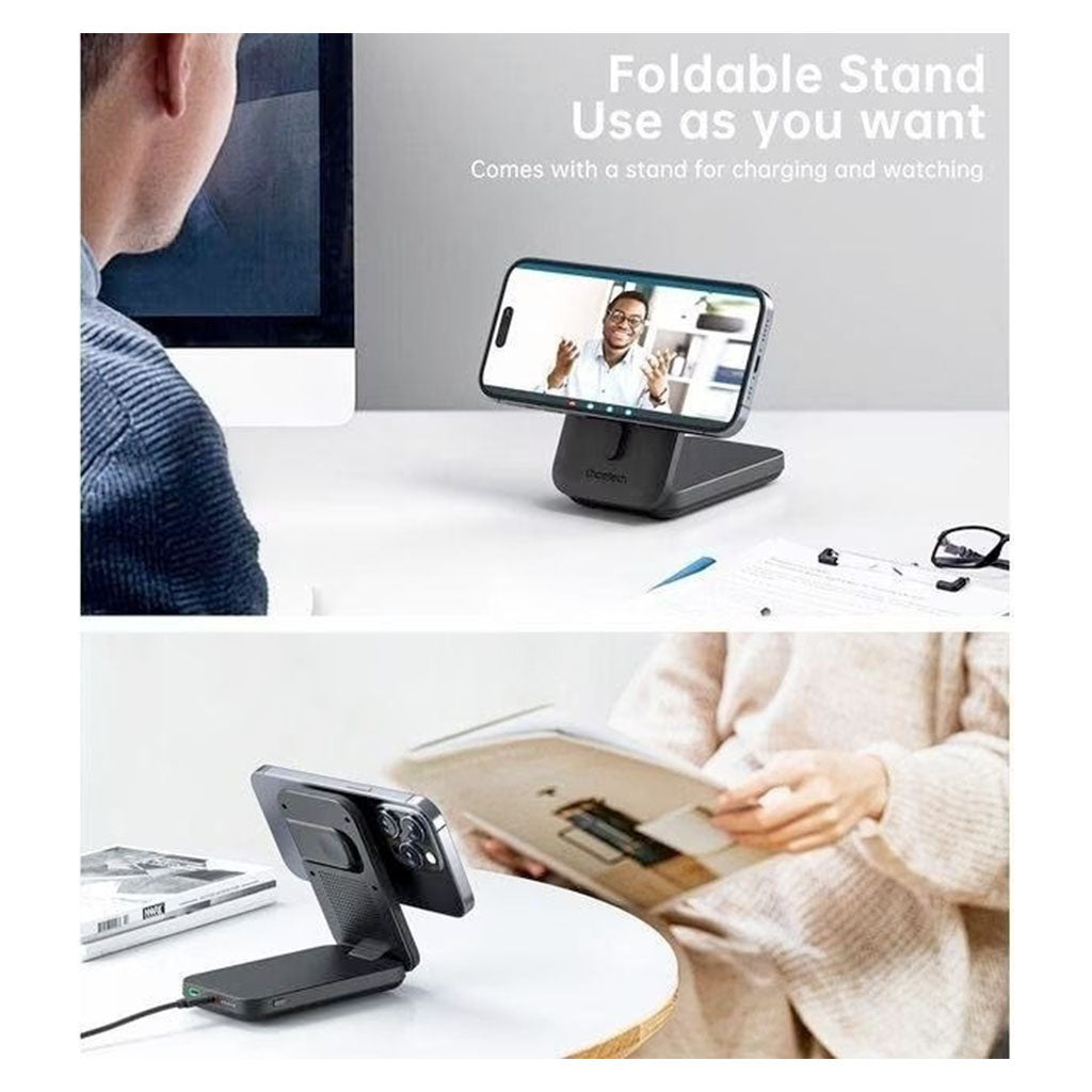 Choetech B750 10000mAh Qi2 Certified 3-in-1 Magnetic Charger Stand(ELECHOB750) - 8