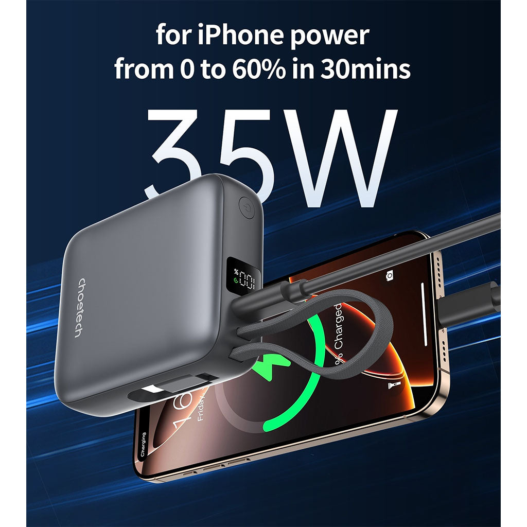 Choetech B832-GY 10000mAh 35W PD PowerLeap Power Bank(ELECHOB832GY) - 7