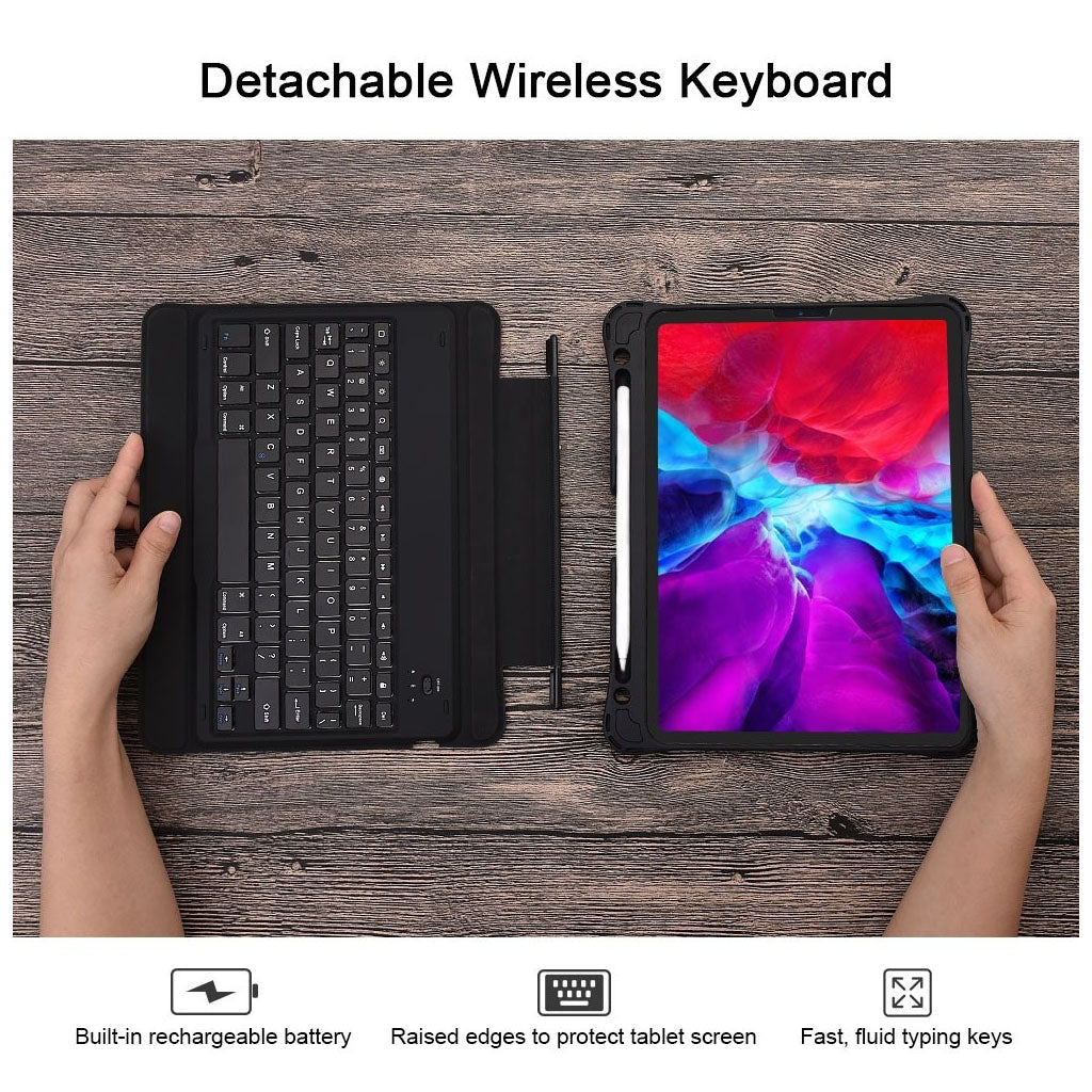 Choetech BH-015 Bluetooth Keyboard w/ Touchpad & Backlight for iPad Pro 12.9" - Black(ELECHOBH015BK) - 8