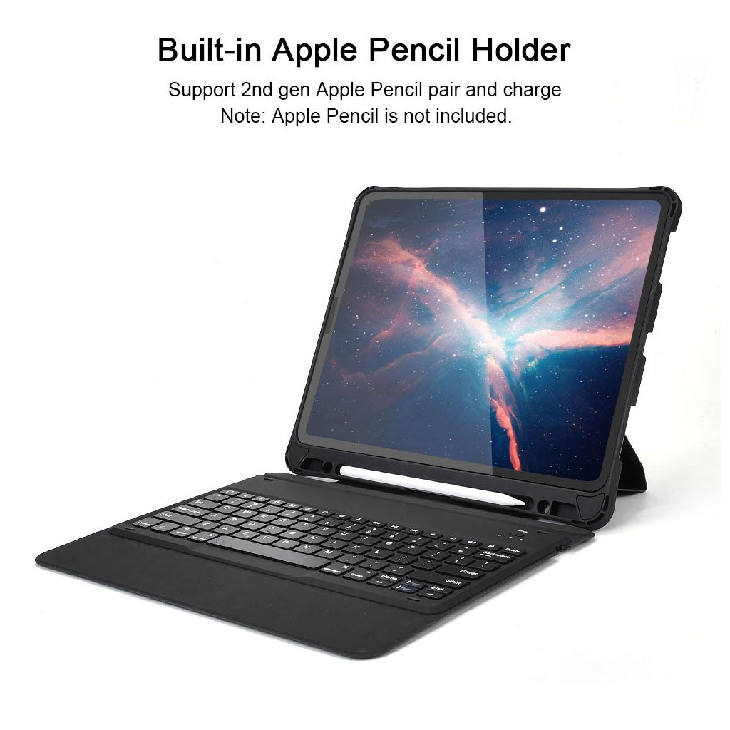 Choetech BH-015 Bluetooth Keyboard w/ Touchpad & Backlight for iPad Pro 12.9" - Black(ELECHOBH015BK) - 3