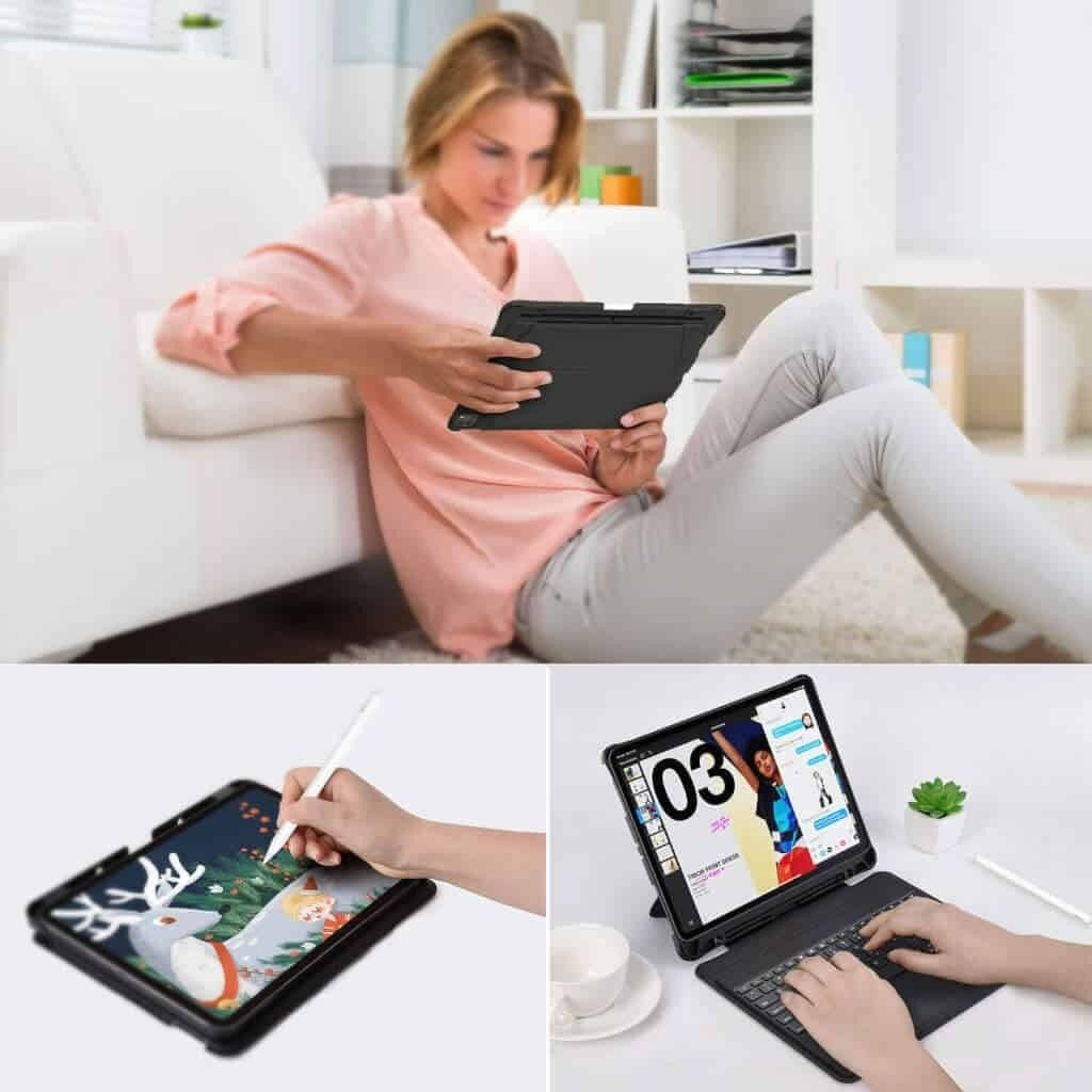 Choetech BH-017 Bluetooth Keyboard w/ Touchpad & Backlight for iPad Pro 10.9" - Black(ELECHOBH017BK) - 6