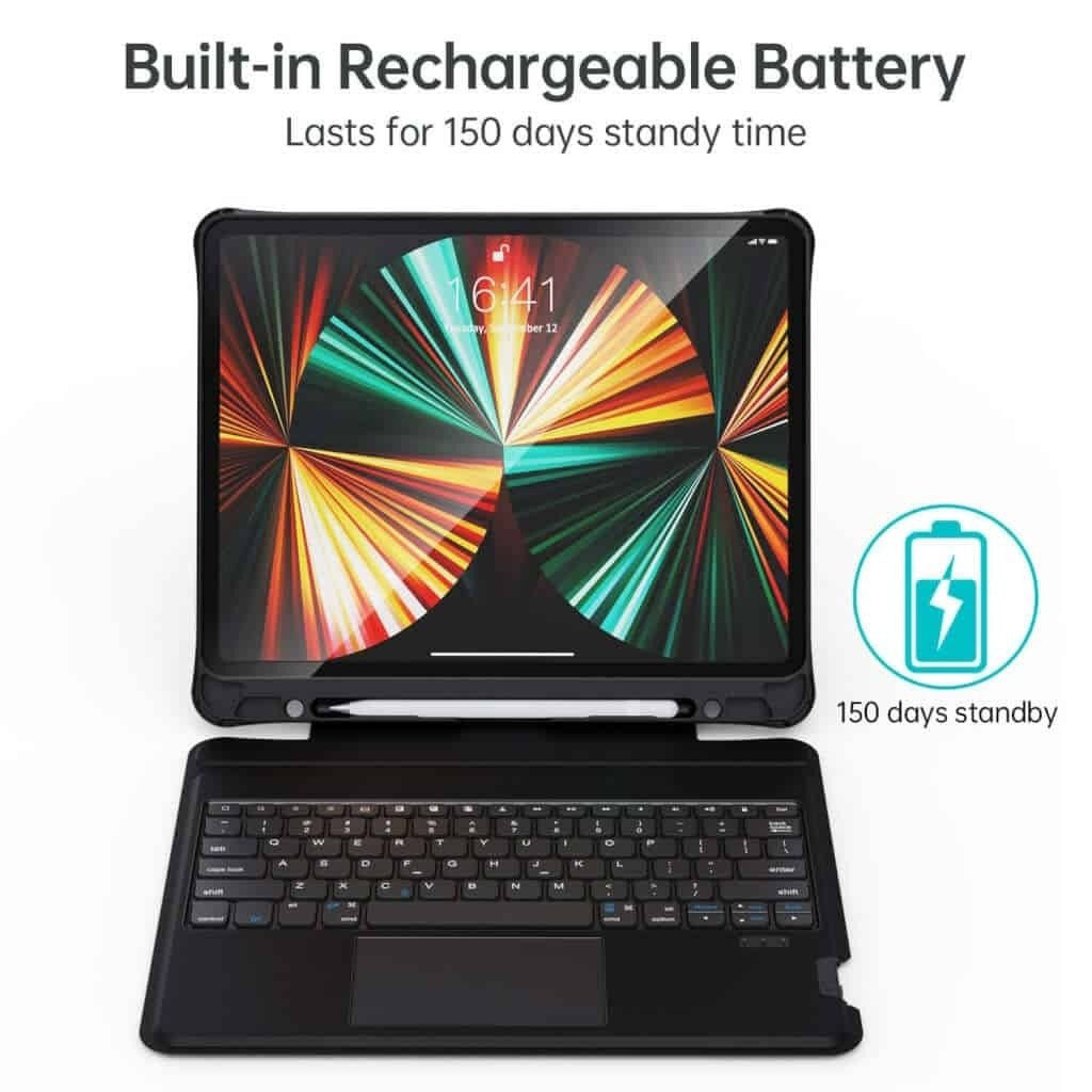 Choetech BH-017 Bluetooth Keyboard w/ Touchpad & Backlight for iPad Pro 10.9" - Black(ELECHOBH017BK) - 3