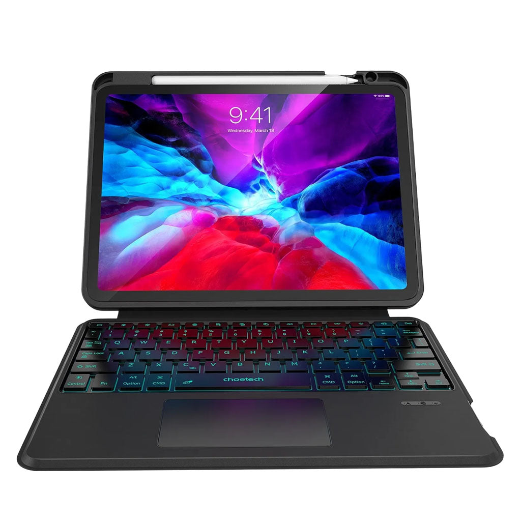 Choetech BH-018 Wireless Keyboard w/ Touchpad & Backlight for iPad Pro 11" - Black(ELECHOBH018BK) - 1