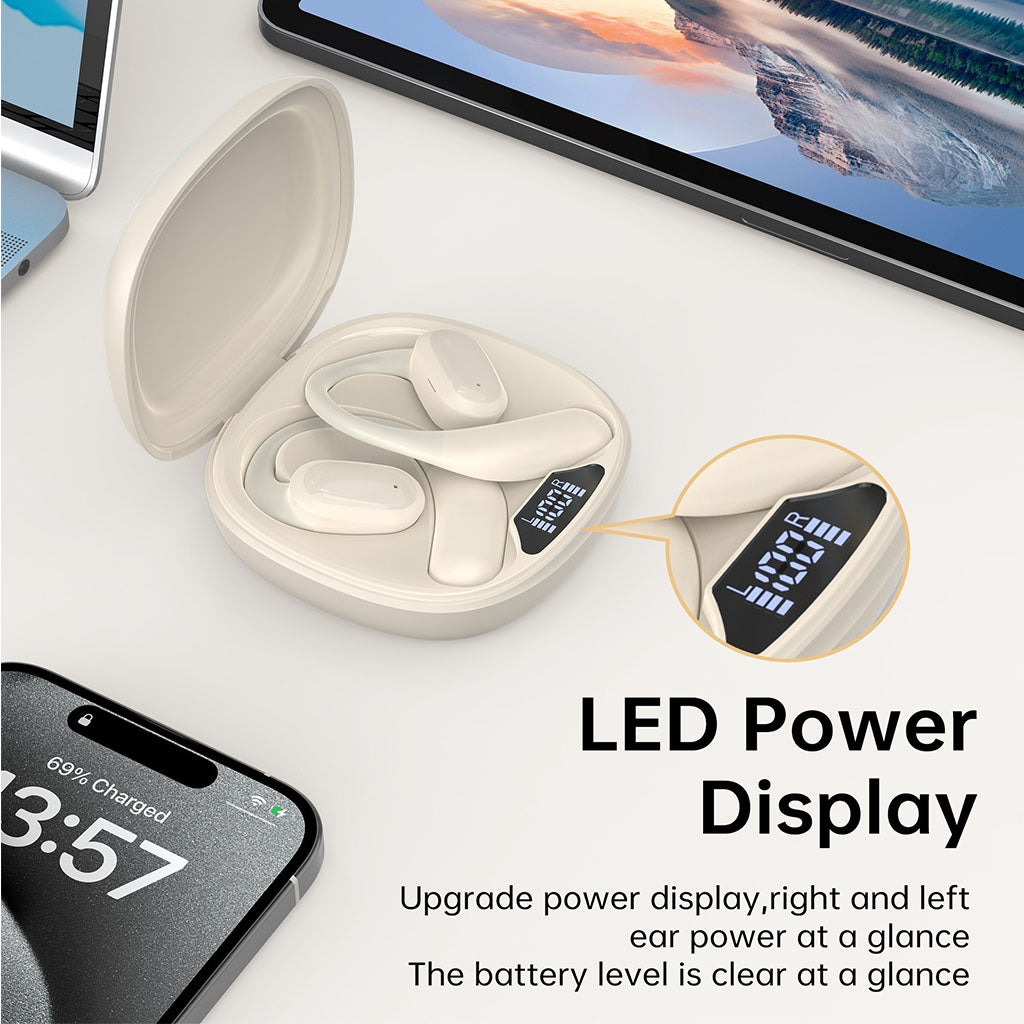 Choetech BH-T25 OWS Bluetooth V5.3 TWS Wireless Earbuds - White(ELECHOBHT25WH) - 8