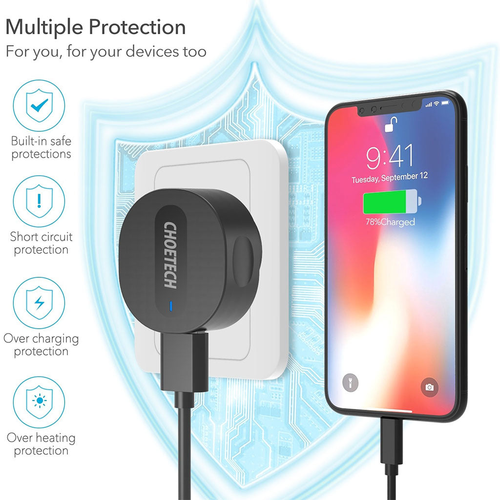 Choetech C0203 12W USB-A AC Adapter(ELECHOC0203) - 5