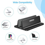 Choetech H038-BK Desktop Aluminium Adjustable Dock Vertical Laptop Stand(ELECHOH038BK) - 3