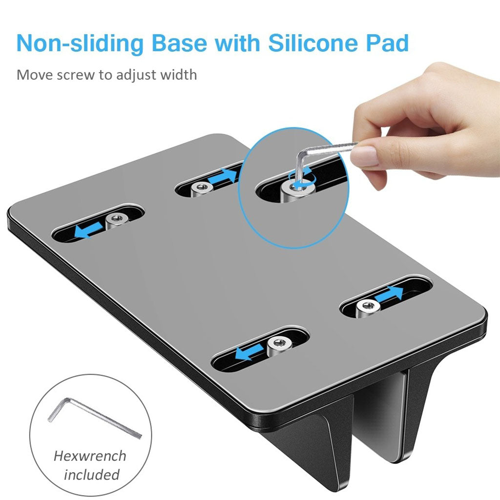 Choetech H038-BK Desktop Aluminium Adjustable Dock Vertical Laptop Stand(ELECHOH038BK) - 5