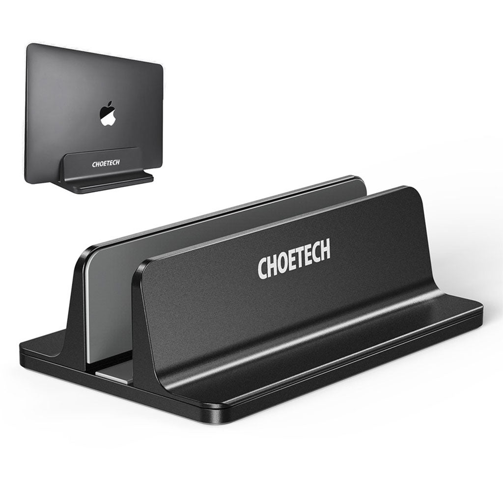 Choetech H038-BK Desktop Aluminium Adjustable Dock Vertical Laptop Stand(ELECHOH038BK) - 1