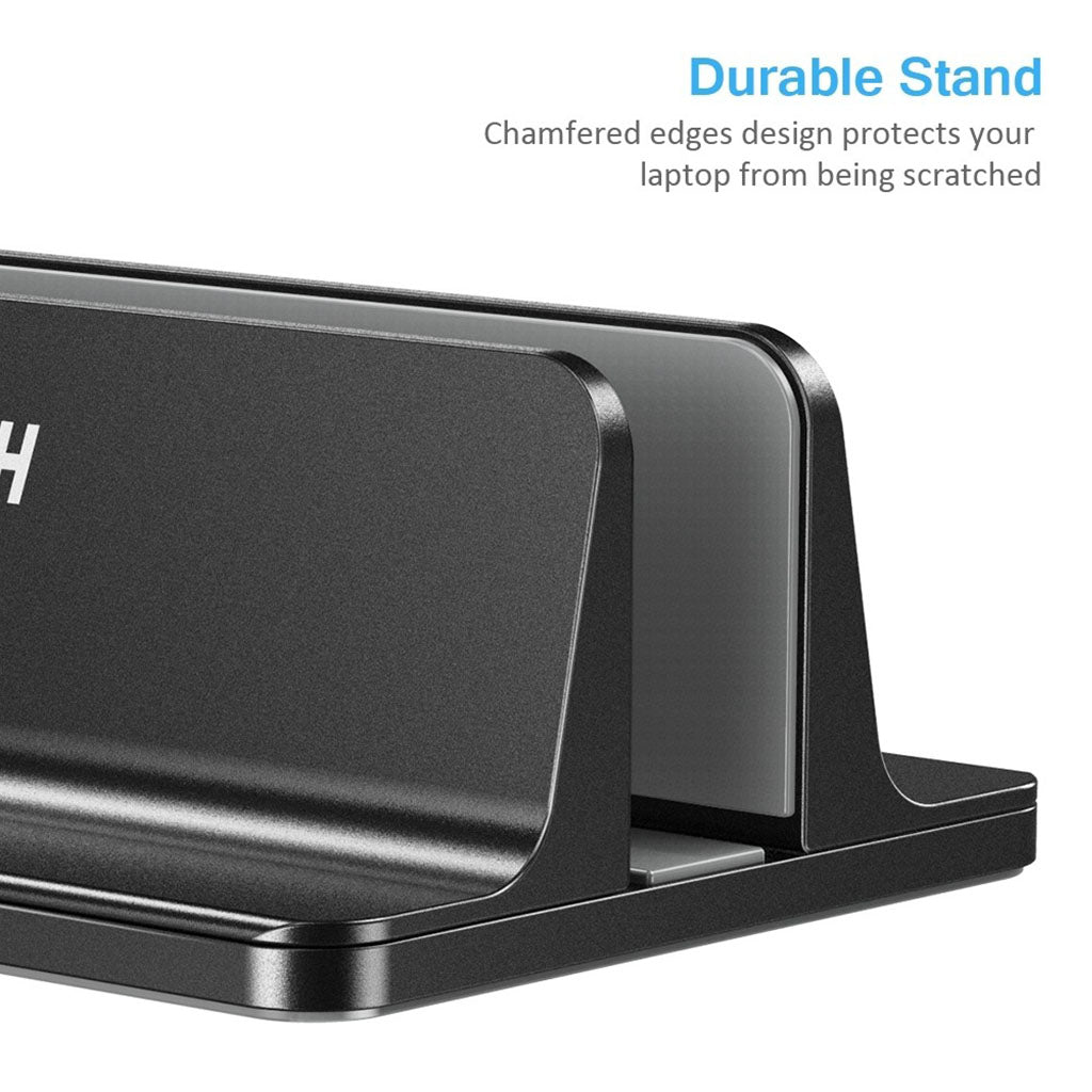 Choetech H038-BK Desktop Aluminium Adjustable Dock Vertical Laptop Stand(ELECHOH038BK) - 6