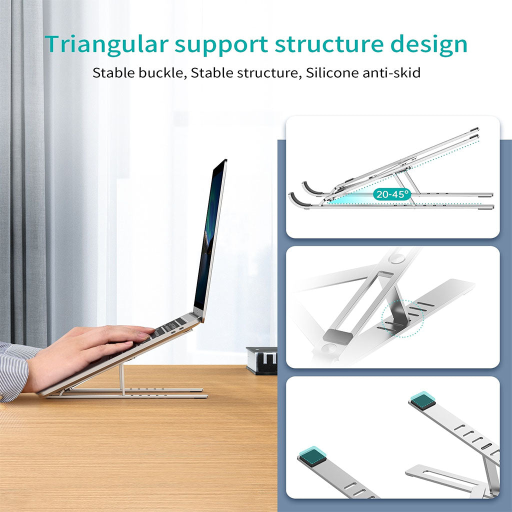 Choetech H045-SL Aluminium Foldable Laptop Stand(ELECHOH045SL) - 5