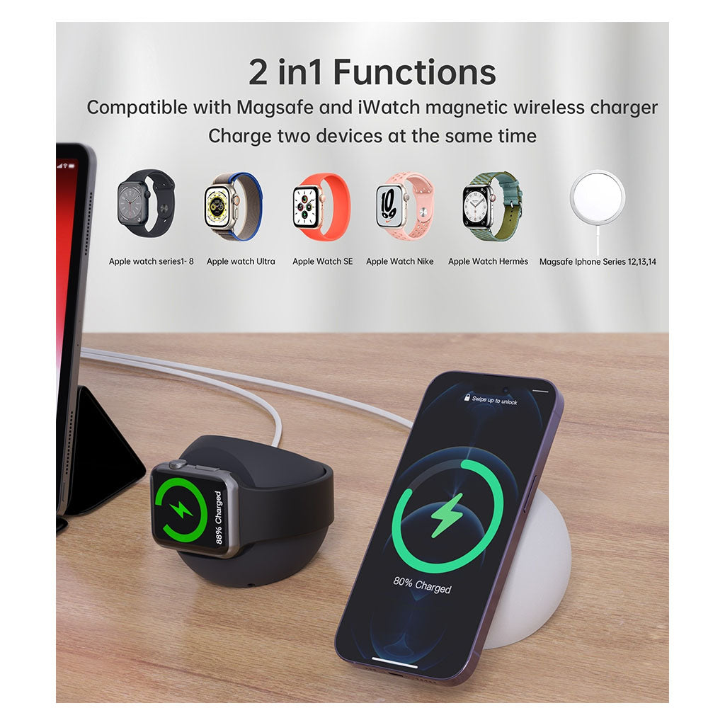 Choetech H050-W Magnetic Holder for iPhone 12/13/14 /15 Series & iWatch - White(ELECHOH050WH) - 4