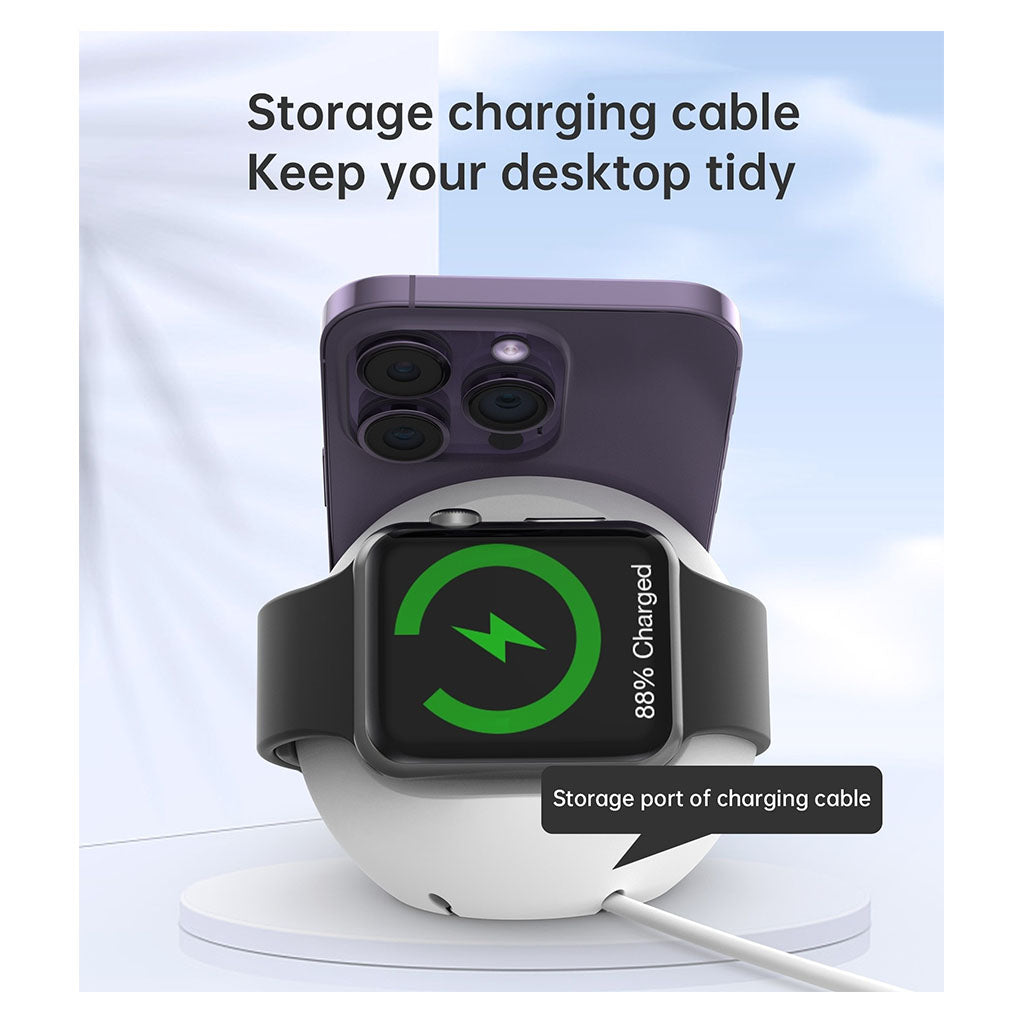 Choetech H050-W Magnetic Holder for iPhone 12/13/14 /15 Series & iWatch - White(ELECHOH050WH) - 6