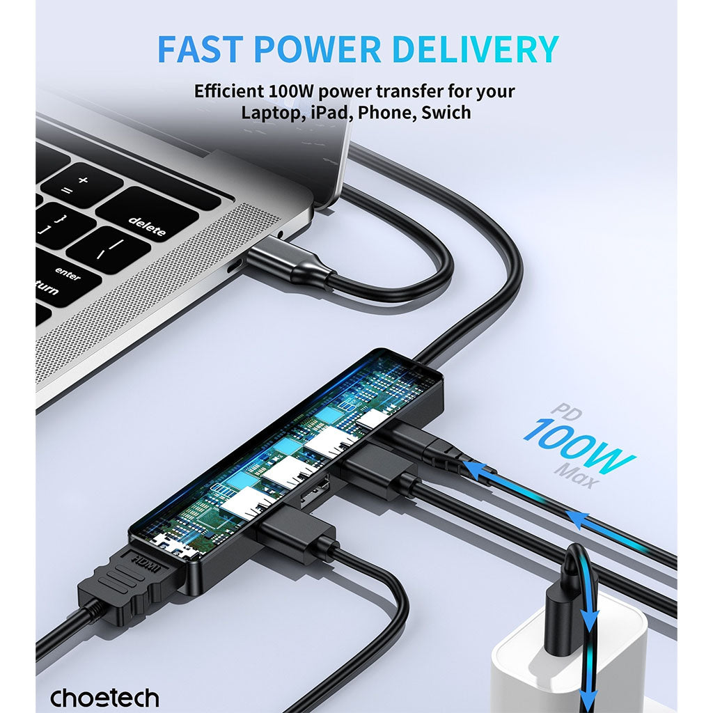 Choetech HUB-M80 5-in-1 Multifunctional Hub(ELECHOHUBM80) - 4