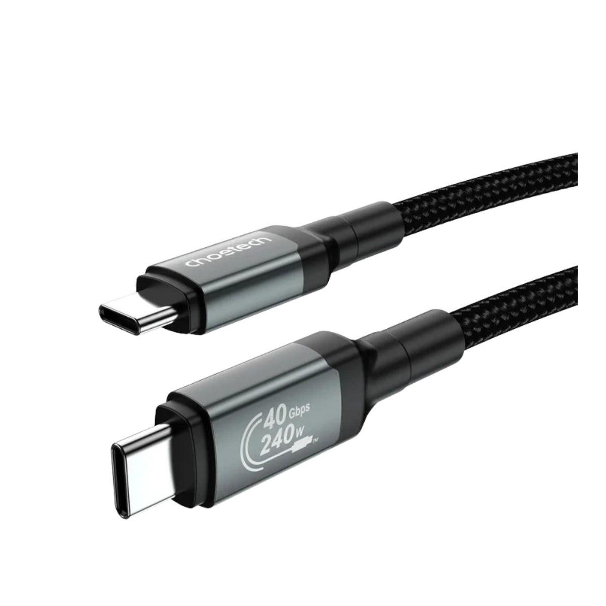 Choetech HyperLink 1.2m 240W USB-C to USB-C Nylon Cable - Black(CTXCC1040GY) - 2
