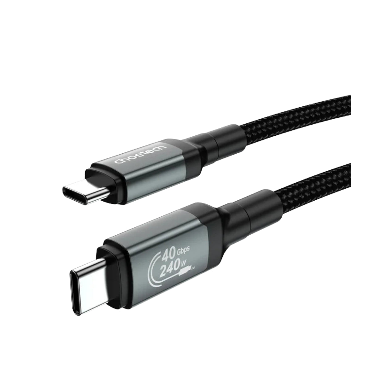 Choetech HyperLink 2m 240W USB-C to USB-C Nylon Cable - Black(CTXCC1042GY) - 2