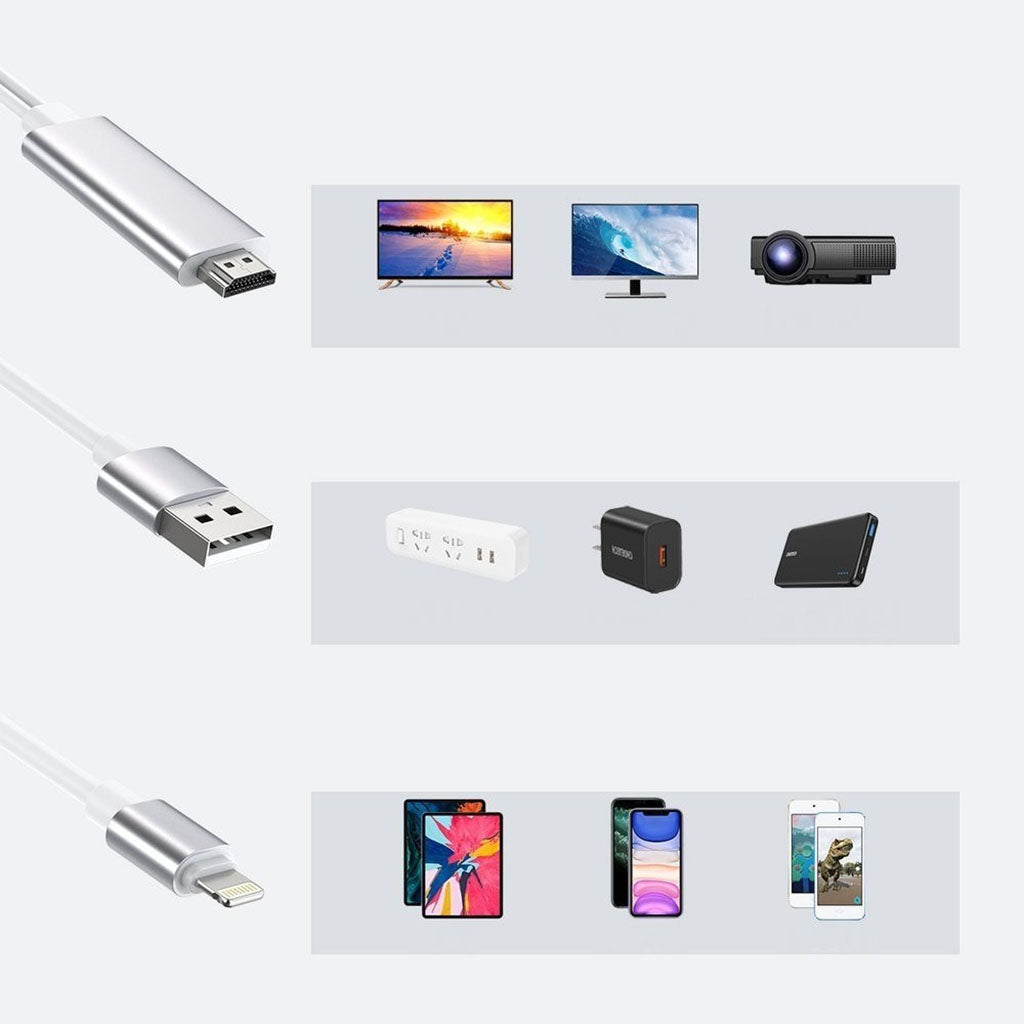 Choetech LH0020 1.8m Lightning to HDMI Cable(ELECHOLH0020) - 3