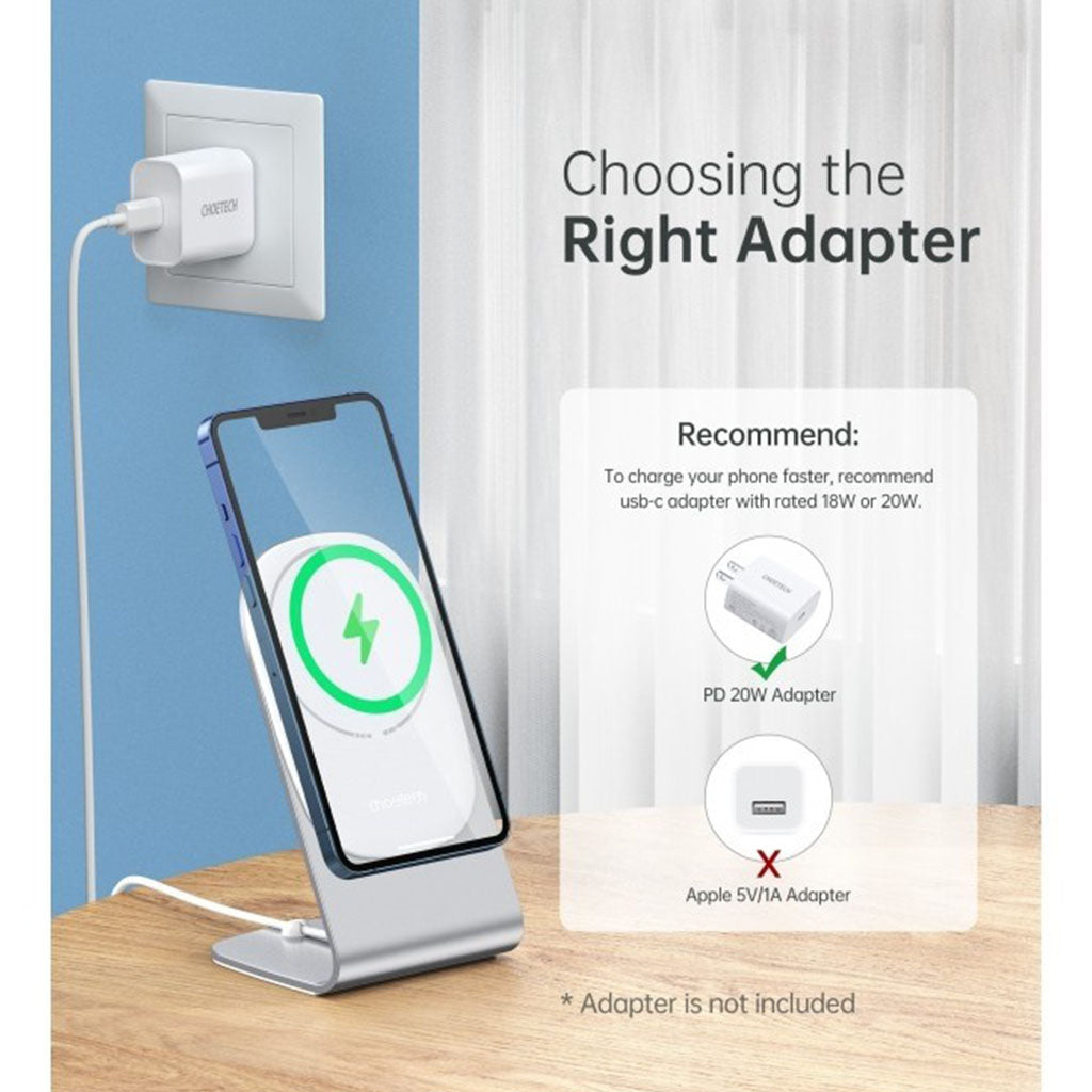 Choetech MA00117-SL MagLeap Magnetic Wireless Charger w/ Stand & AC Adapter(ELECHOMA00117SL) - 2