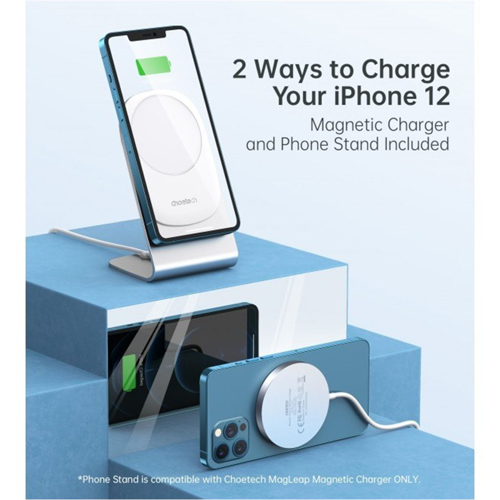 Choetech MA00117-SL MagLeap Magnetic Wireless Charger w/ Stand & AC Adapter(ELECHOMA00117SL) - 3