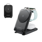Choetech MagLeap 15W Qi2 3-in-1 Foldable Magnetic Wireless Charger - Black(CTT816FCCBK) - 2