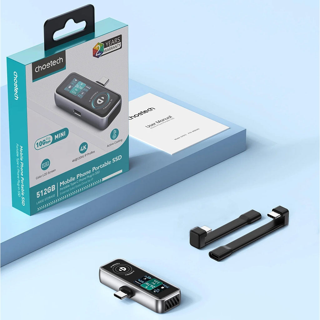 Choetech MSE023 512GB Portable SSD for Mobile Phone(ELECHOMSE023) - 7
